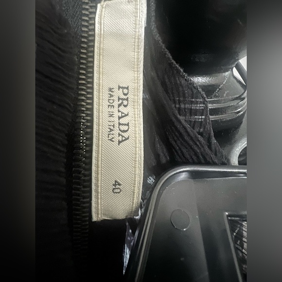 PRADA Black Sheer Silk Blouse Top - Picture 11 of 15